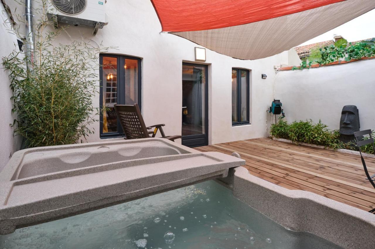 Melina - Jacuzzi - Maison Avec Cour Climatisee Proche Cite Medieval Carcassonne Eksteriør bilde